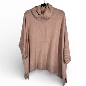 Loft Tan Chunky Knit Sweater Womens L Oversized Slouchy Boho Casual Cozycore